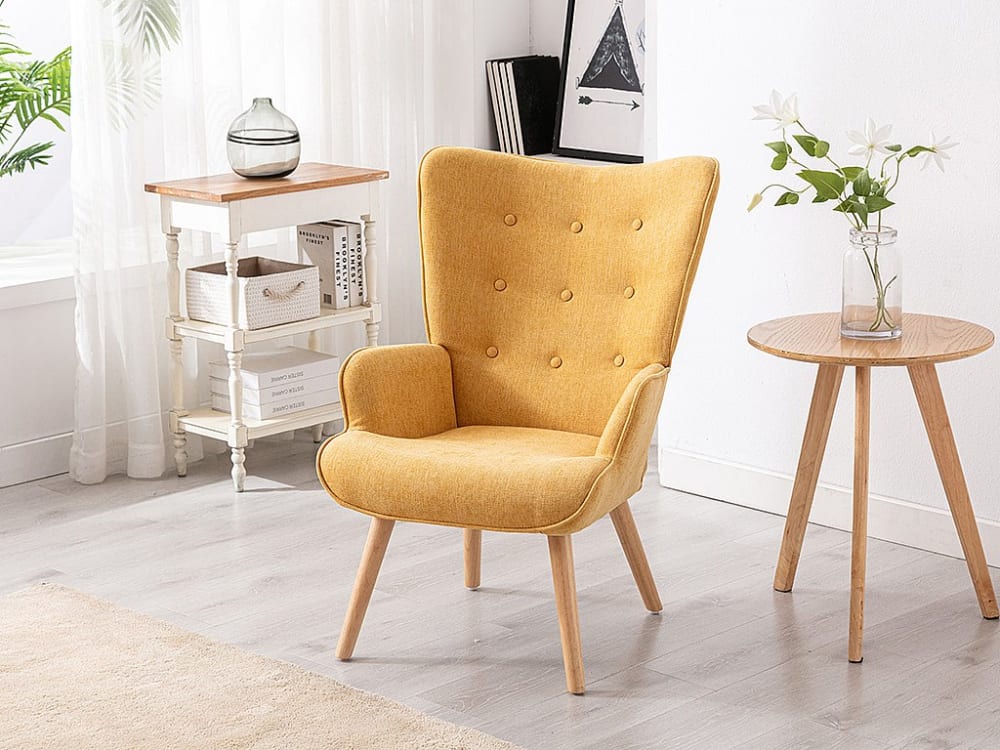 Fauteuil droit  jaune