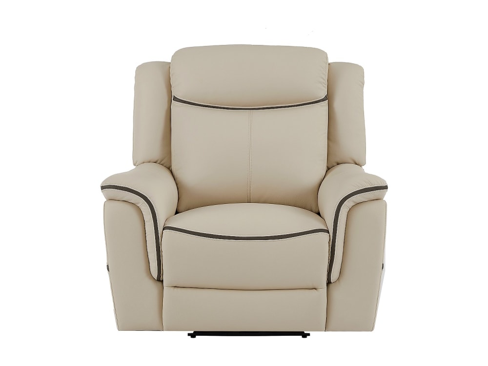 Fauteuil relax cuir beige