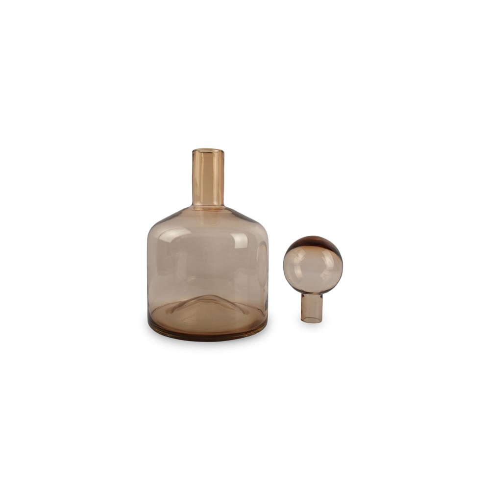 Vase marron en verre 22xh40,5cm — vue 4