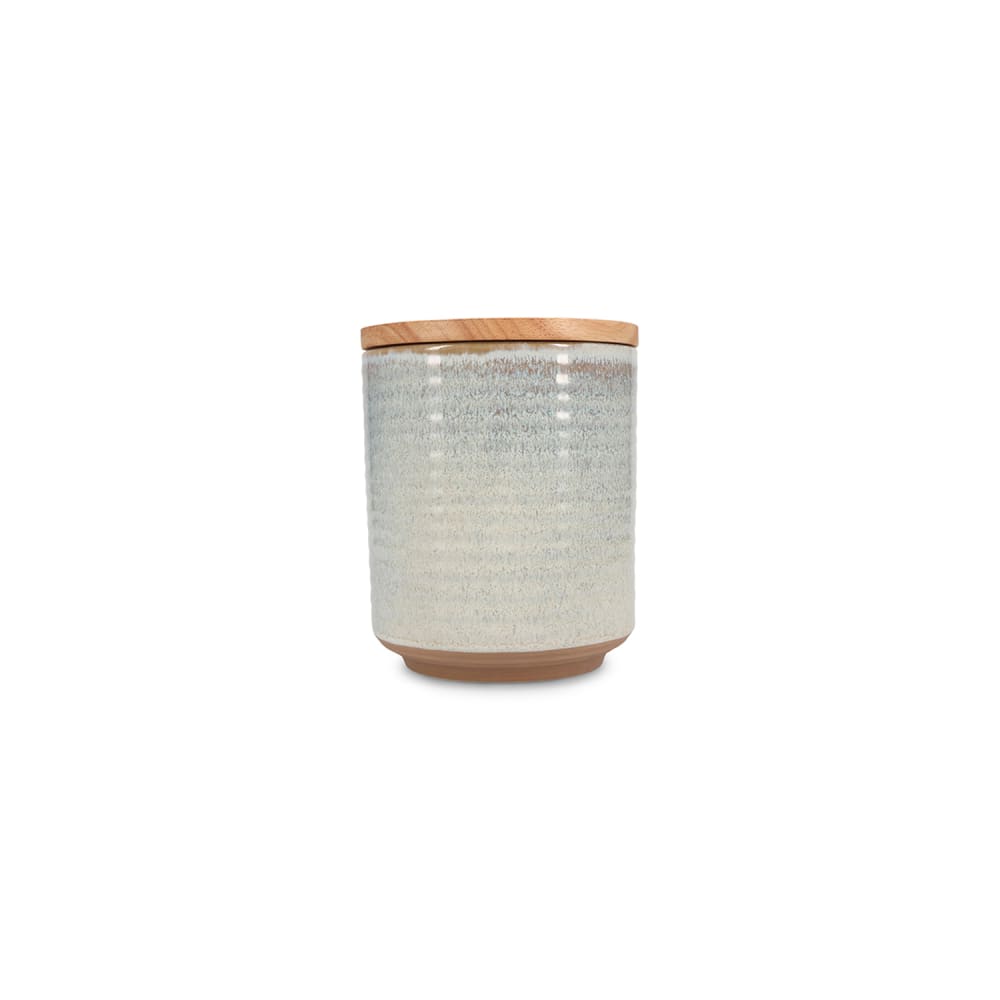 Boîte de conservation beige en grès 12,5xh15,5cm Boîte de conservation beige en grès 12,5xh15,5cm