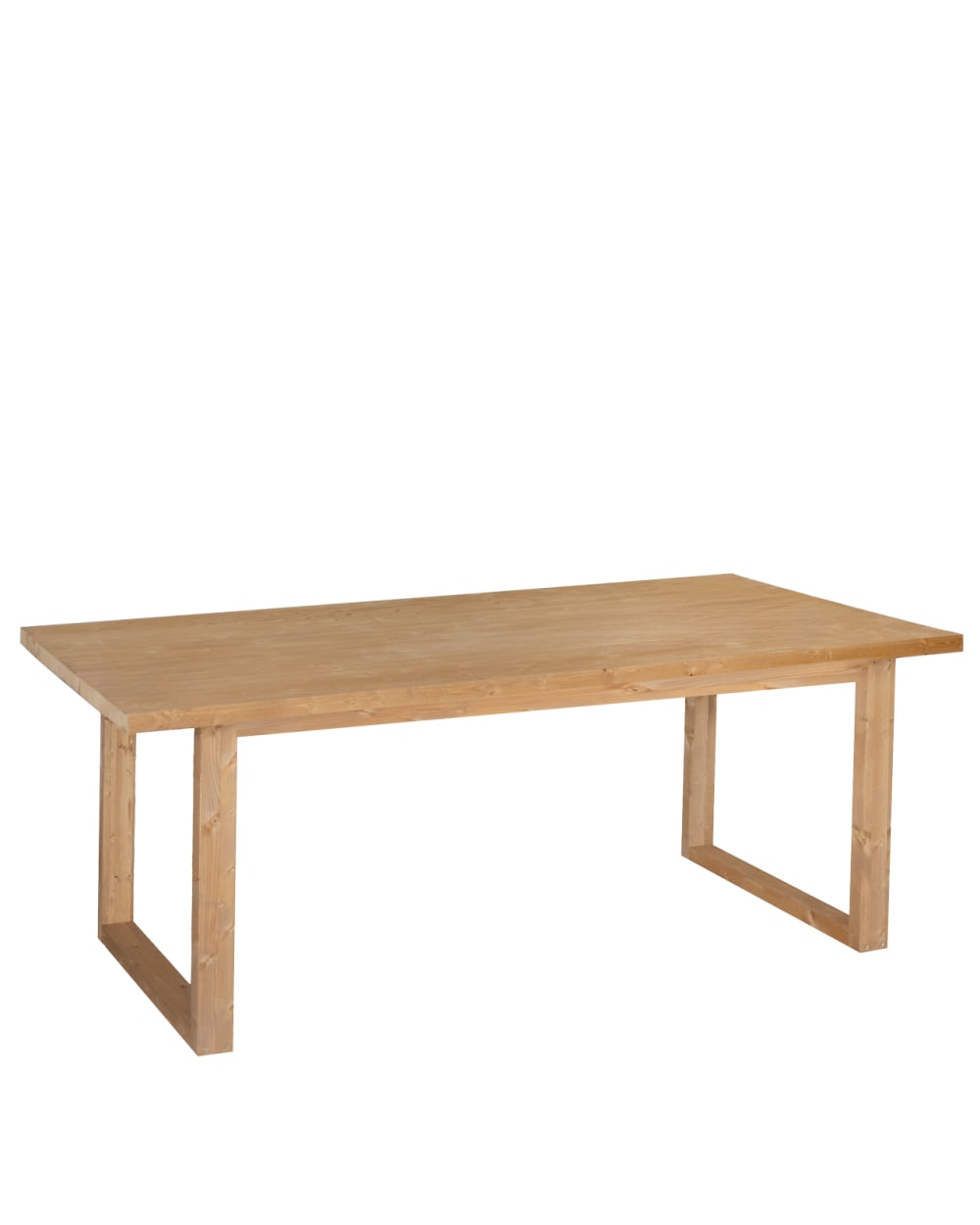 Table de salle à manger en bois massif marron clair 160x87,5cm