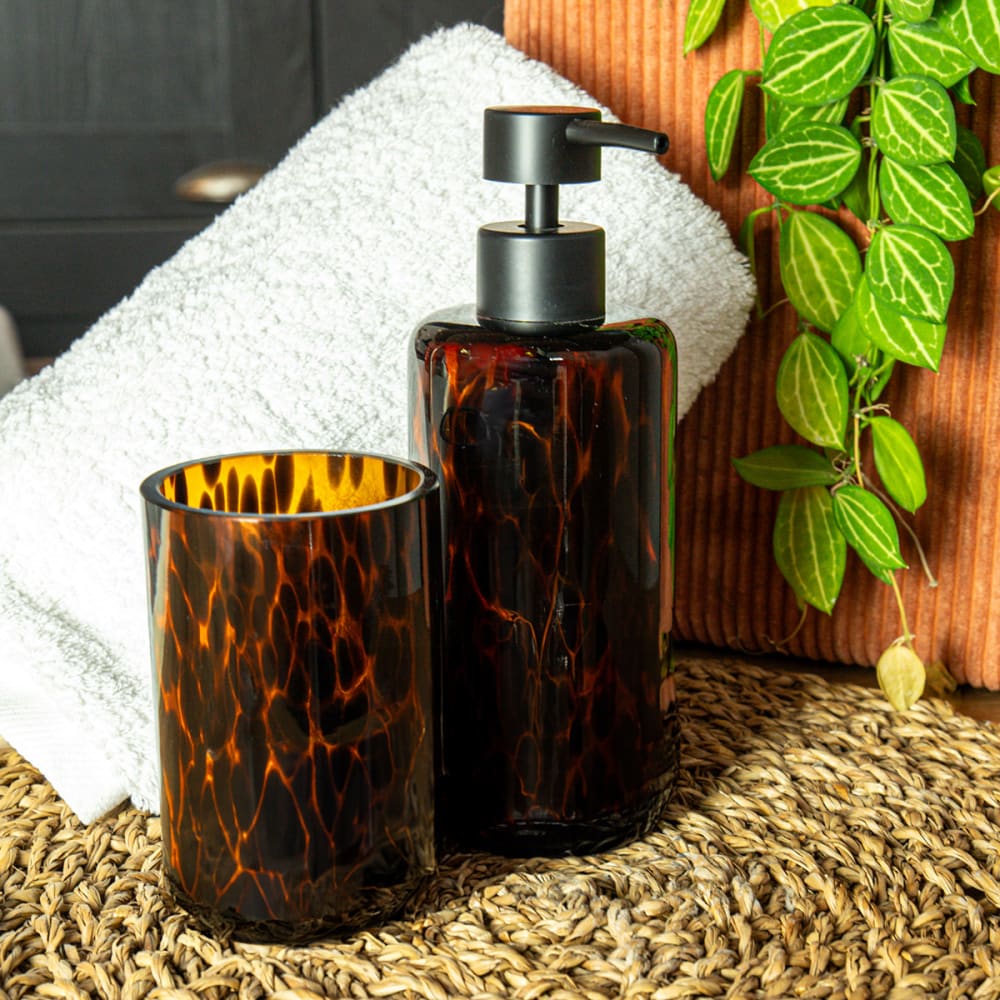 Set salle de bain léopard 2 pièces distributeur — vue 3