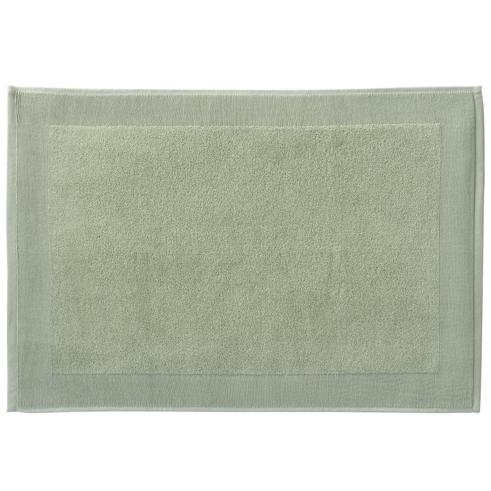 Tapis de bain en coton 550 g/m² vert amande 60x100cm