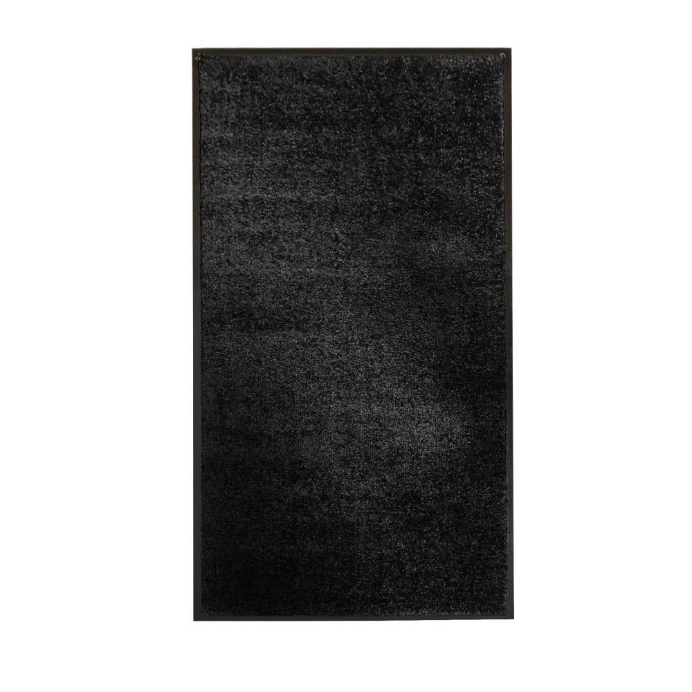 Tapis antipoussières en textile noir 60x90cm
