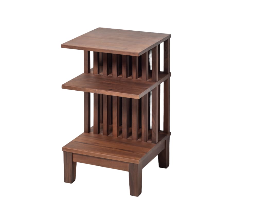 Table de chevet en noyer massif