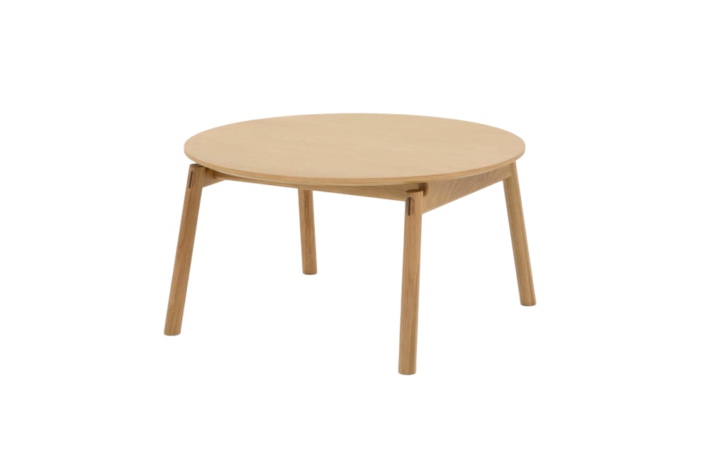 WOODEK Couchtisch, Massivholz Eiche natur Beige