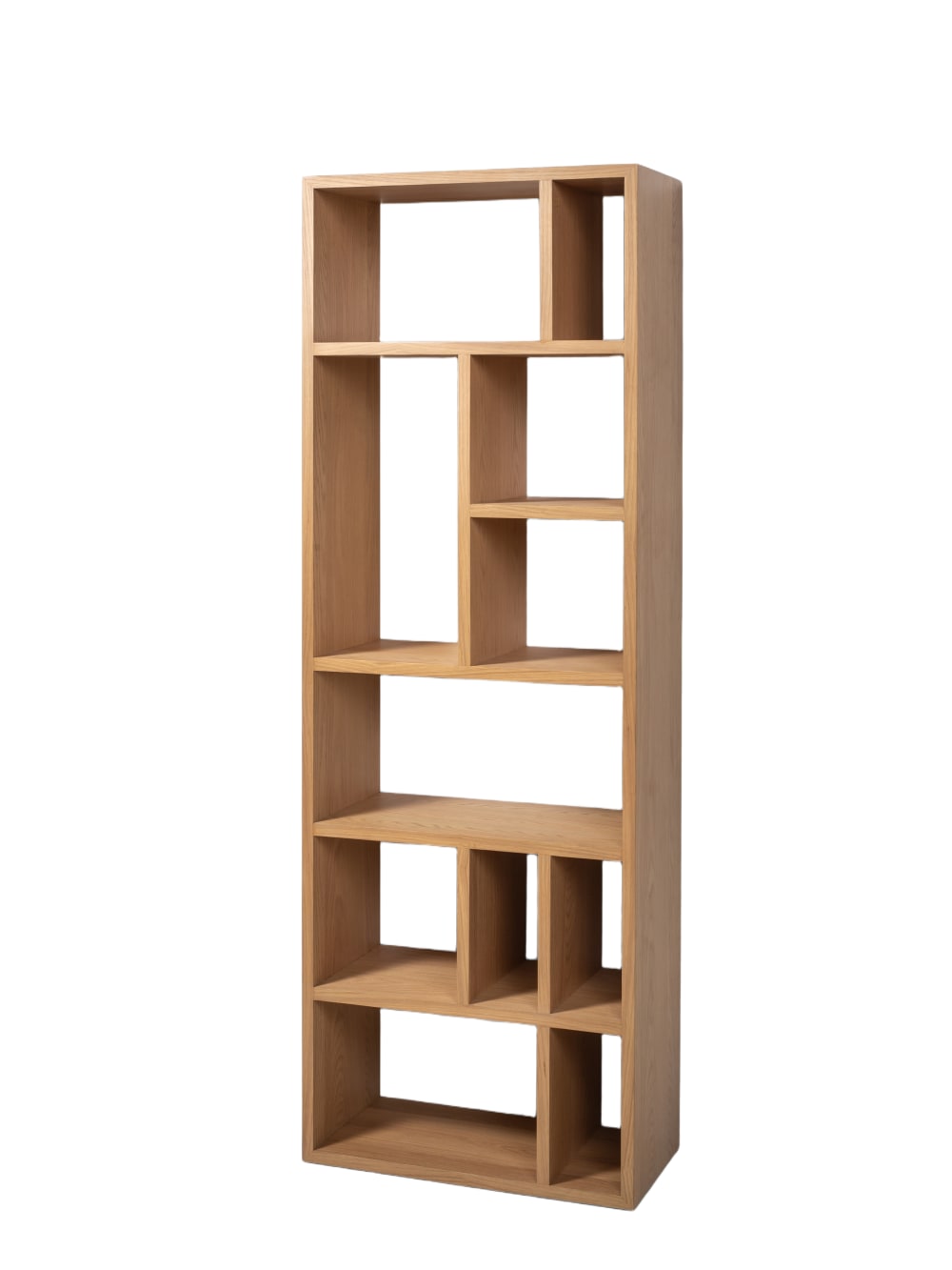WOODEK Bücherregal, Eichenfurnier natur style landhaus Beige Holz