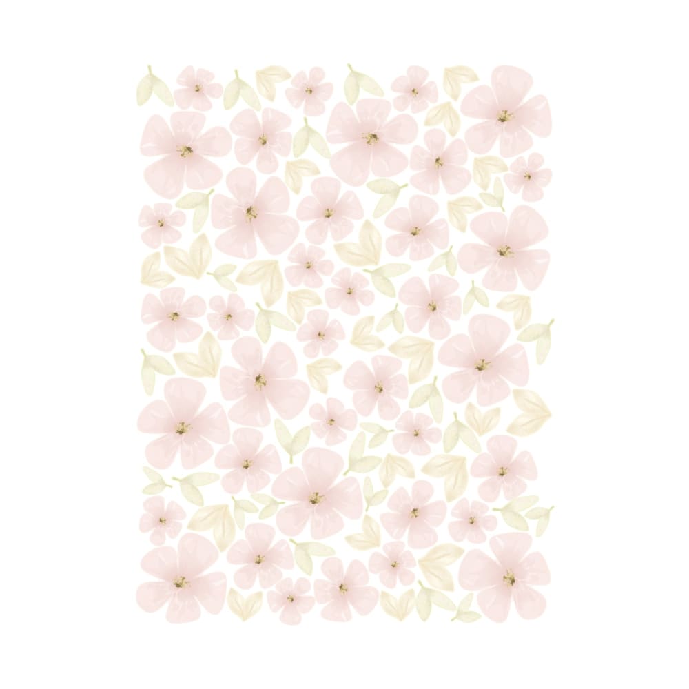 Nicolasito Dekorative Aufkleber mit rosa Wildblumen - Pva - Polyvinylacetat