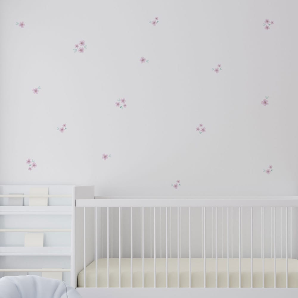 Dekorative Aufkleber mit lila Wildblumen - Maisons Du Monde