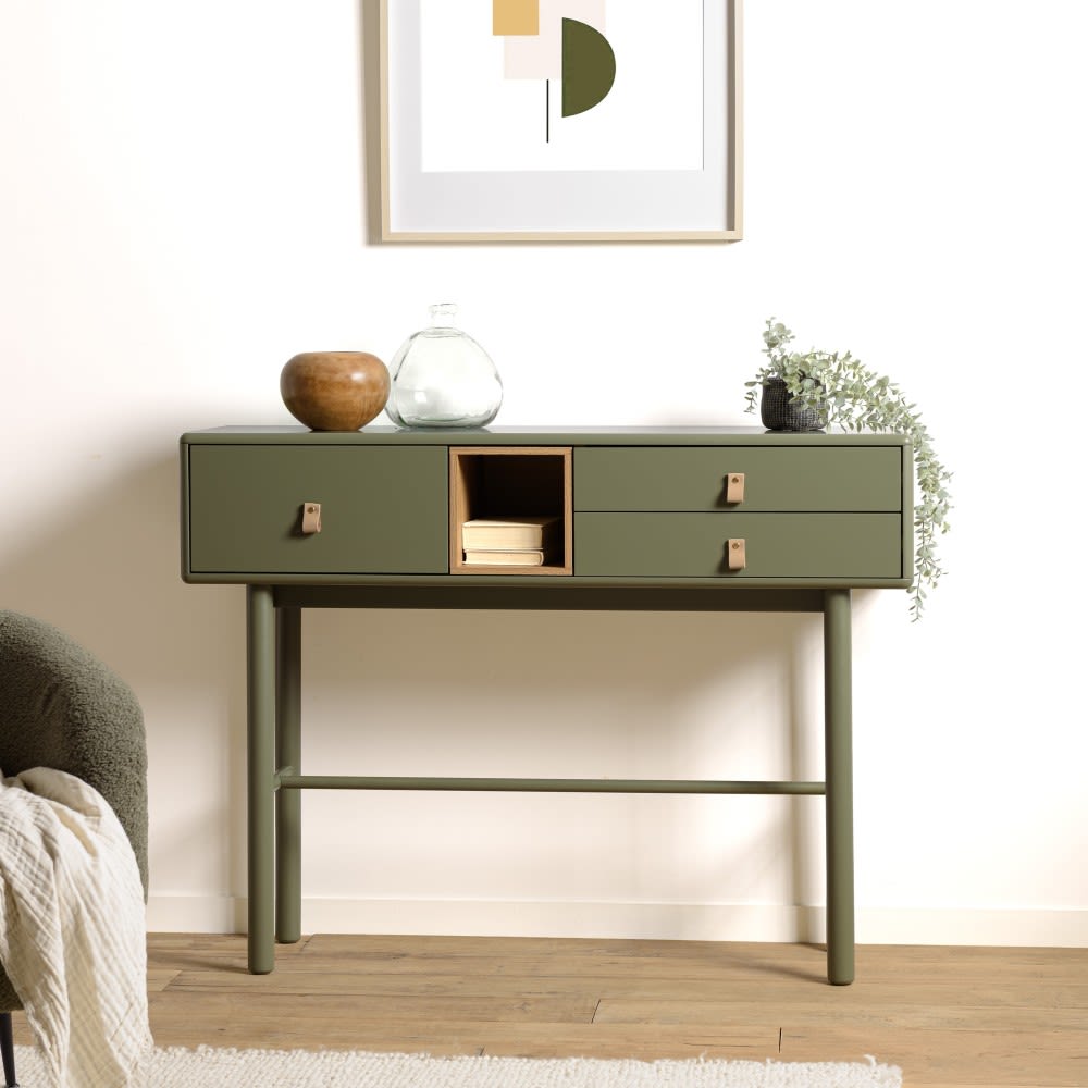 Grüne Konsole mit 3 Schubladen - Maisons Du Monde