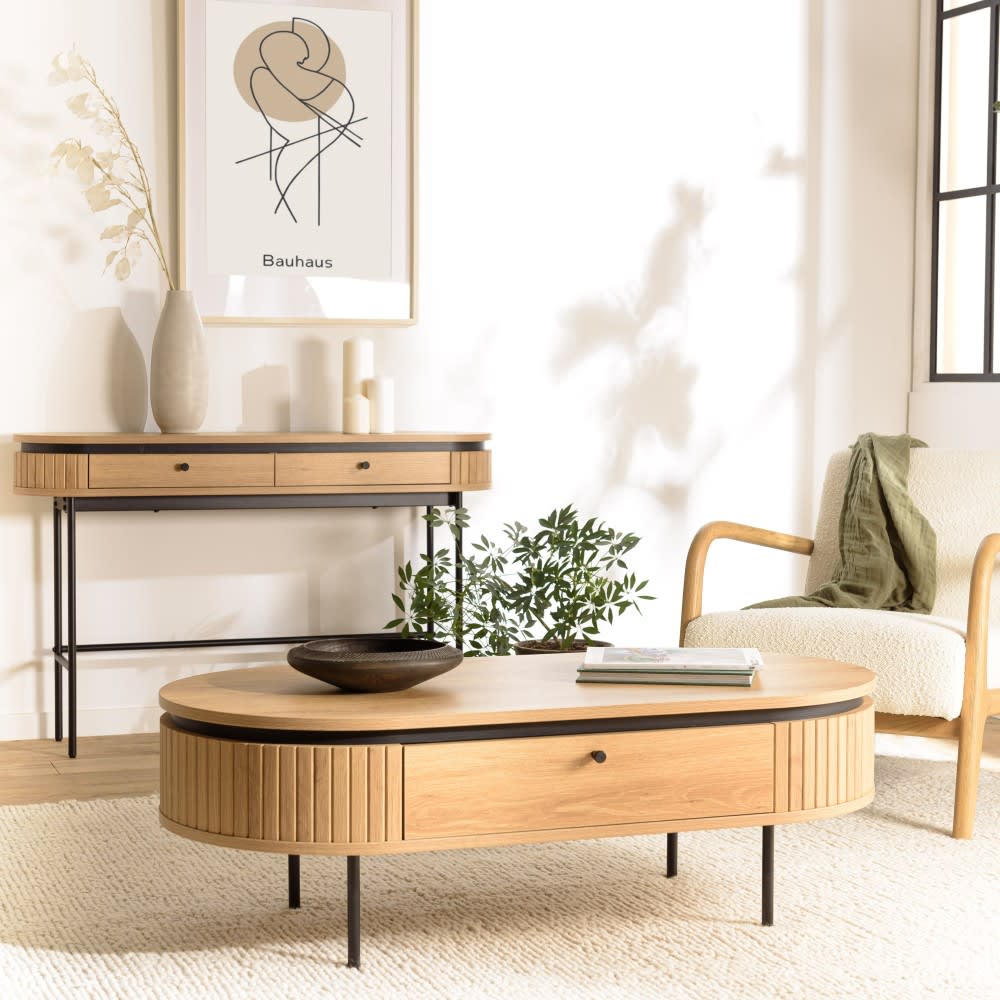 Runder Couchtisch in Naturfarbe - Maisons Du Monde