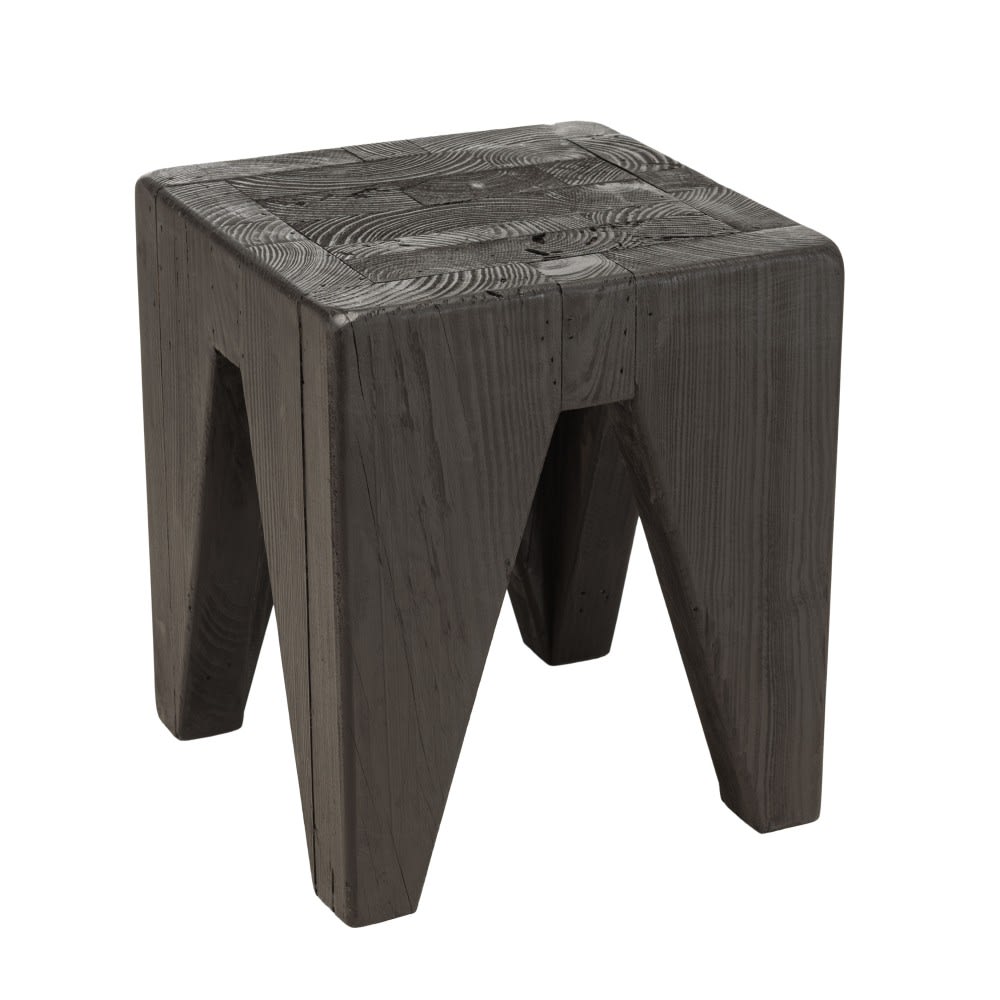tabouret carré noir