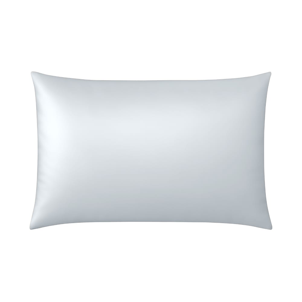 Taie d’oreiller en soie anti frisotti et anti-âge argent 50x70 cm