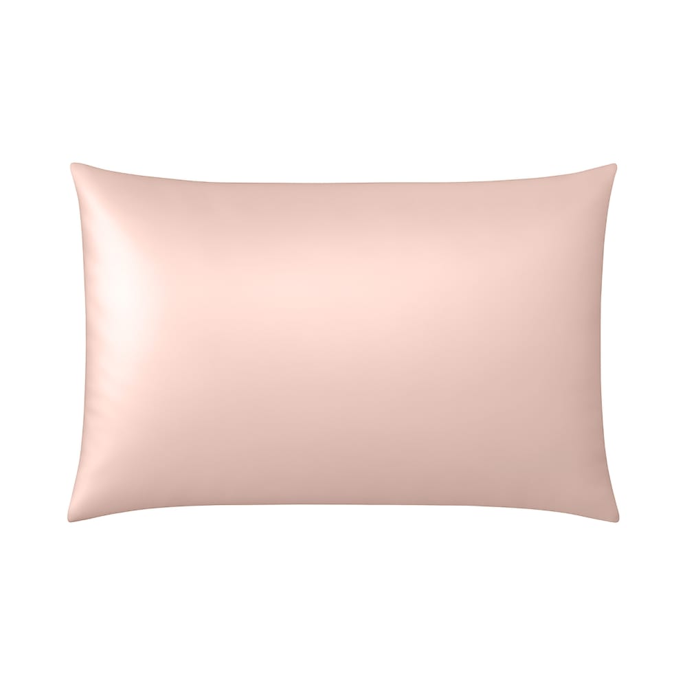 Taie d’oreiller en soie anti frisotti et anti-âge rose 50x70 cm