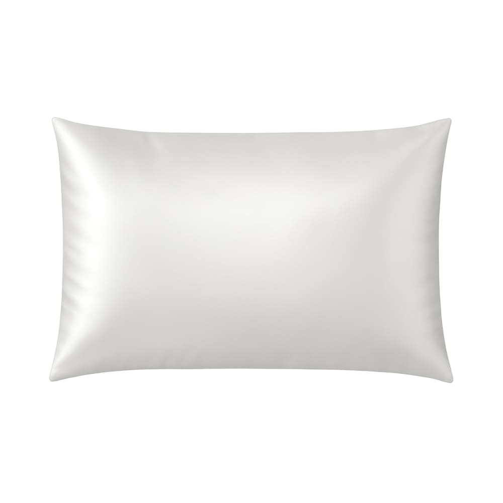 Taie d’oreiller en soie anti frisotti et anti-âge blanc 50x70 cm