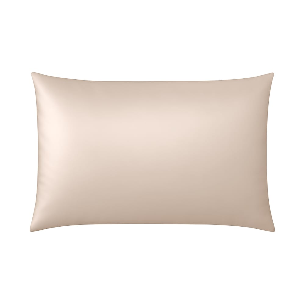 Taie d’oreiller en soie anti frisotti et anti-âge beige 50x70 cm