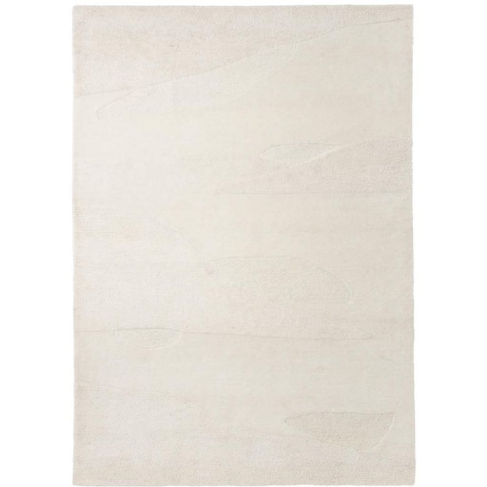 Tapis de salon haut de gamme pure laine ivoire