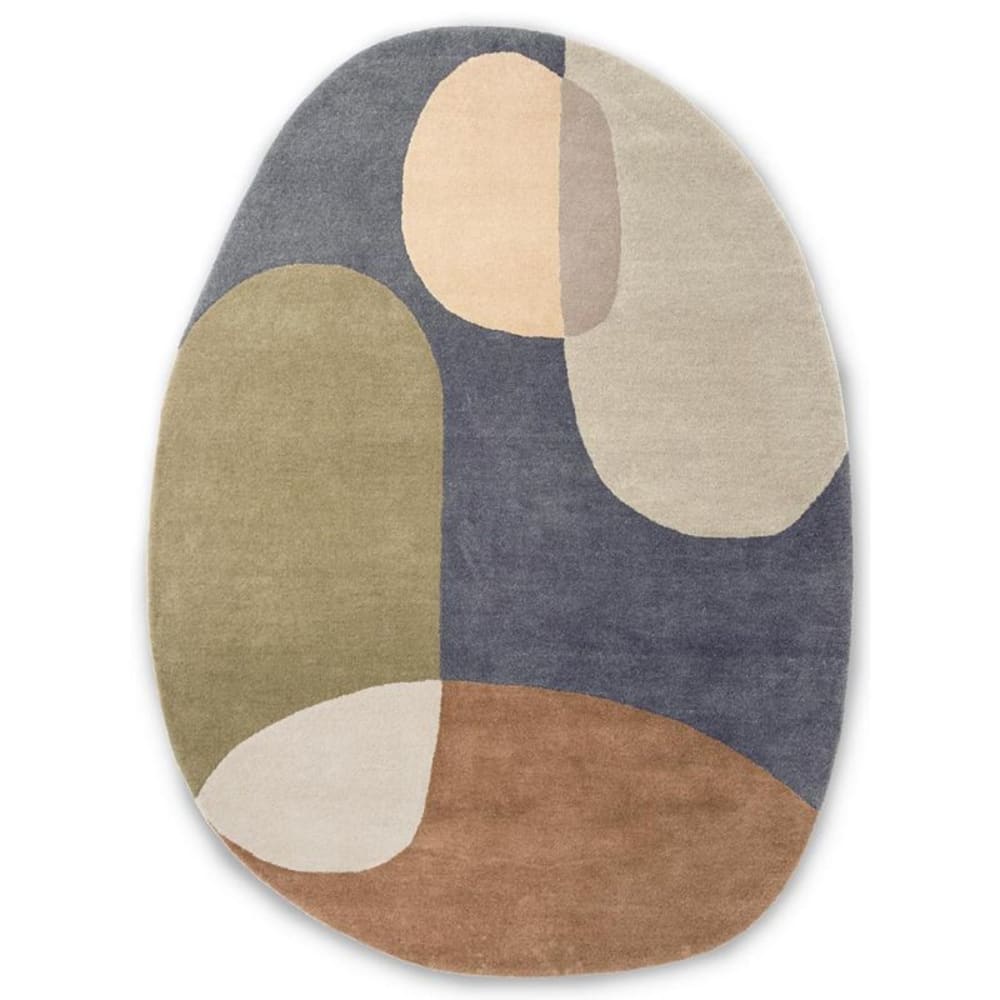 Tapis design forme originale pure laine Automne