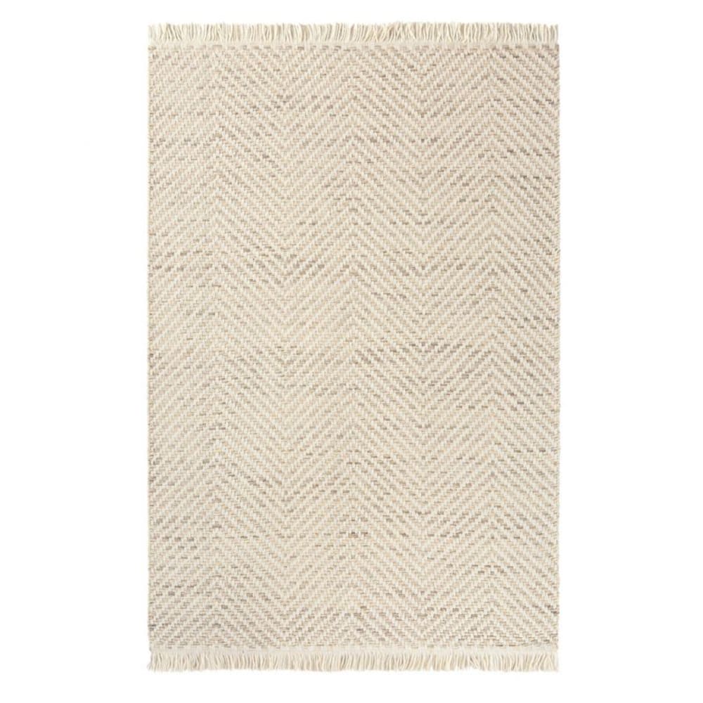 Tapis de salon haut de gamme pure laine beige Atelier