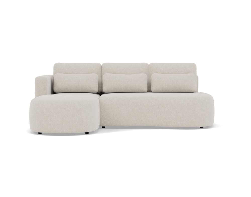 Canapé d'angle convertible - coffre tissu