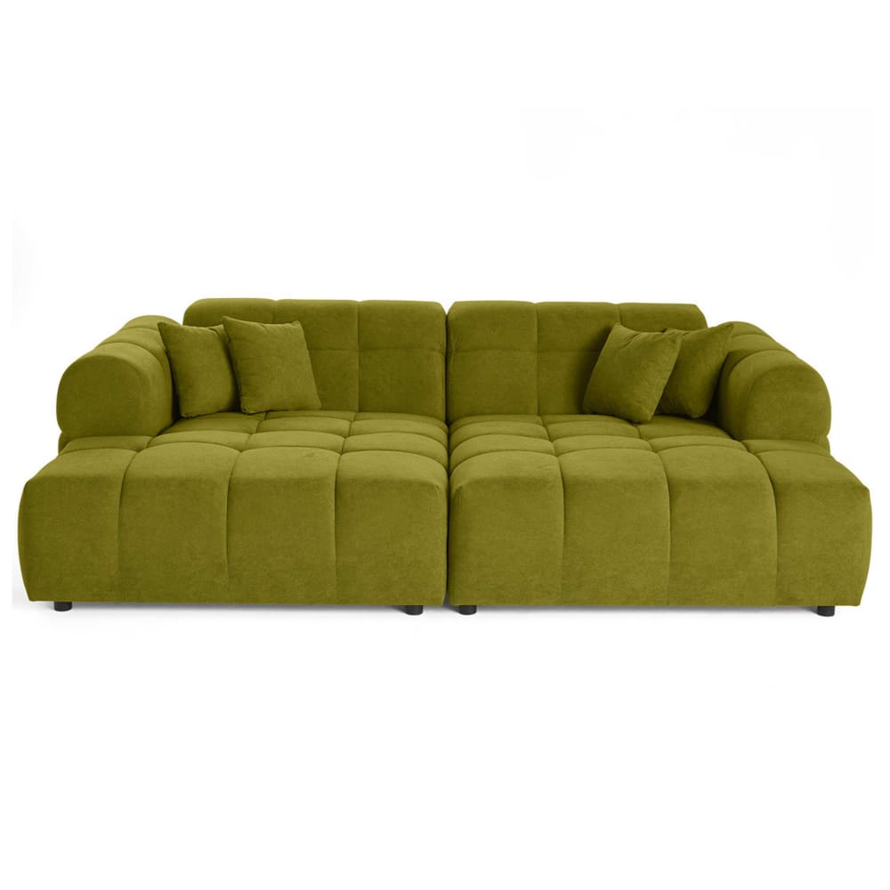 Canapé droit 4 places en  vert