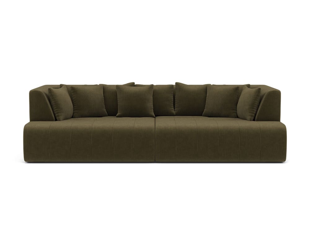 Canapé droit 4 places en  vert