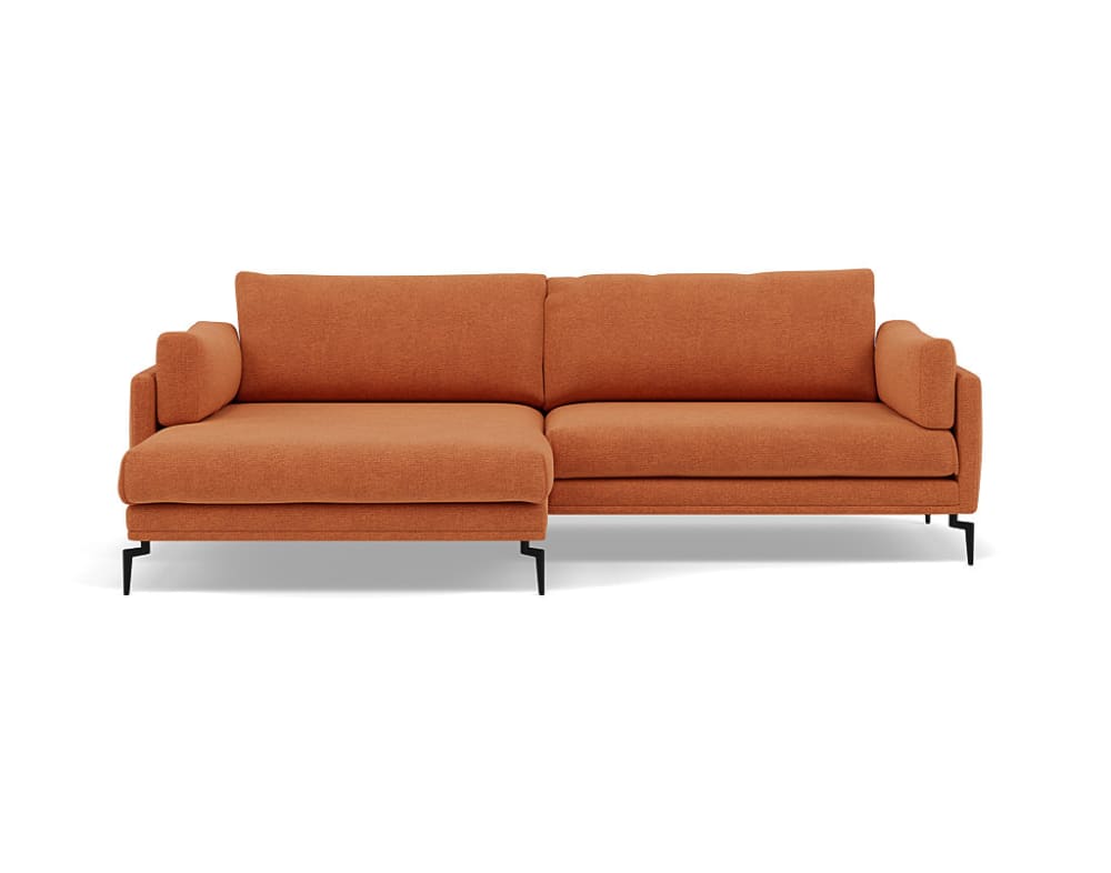 Carlos - canapé d'angle gauche 4 places ultra moelleux en tissu