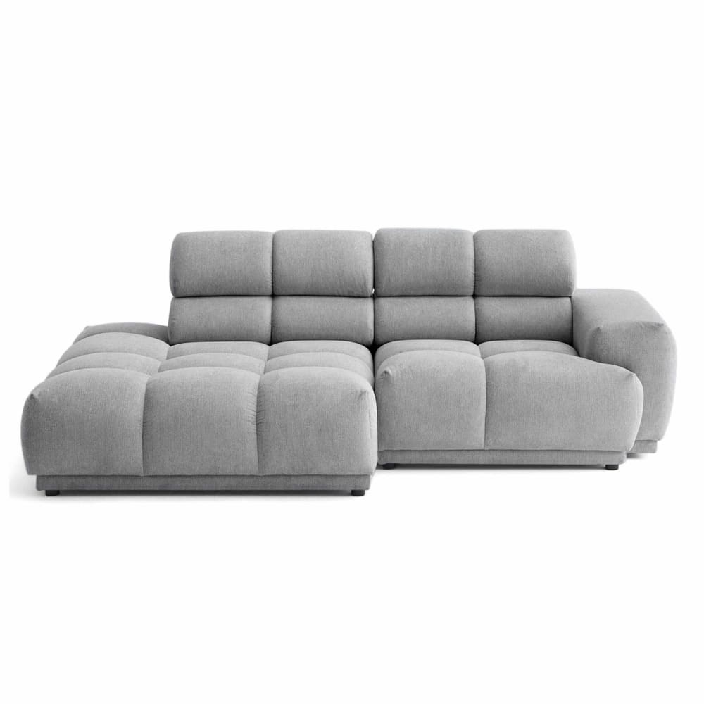 Canapé d'angle gauche - tissu gris