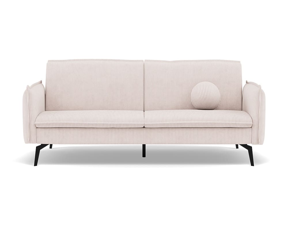 Canapé clic-clac 2 places en velours côtelé beige