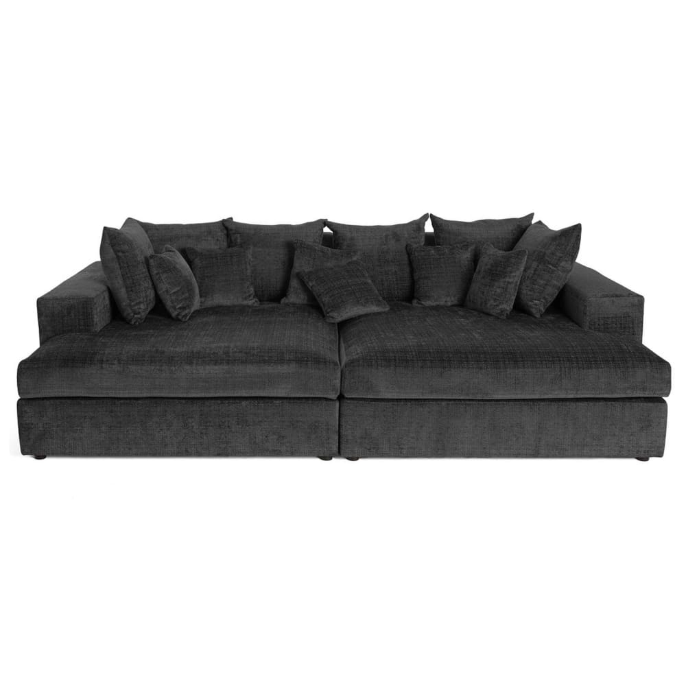 Canapé droit 4 places en  gris