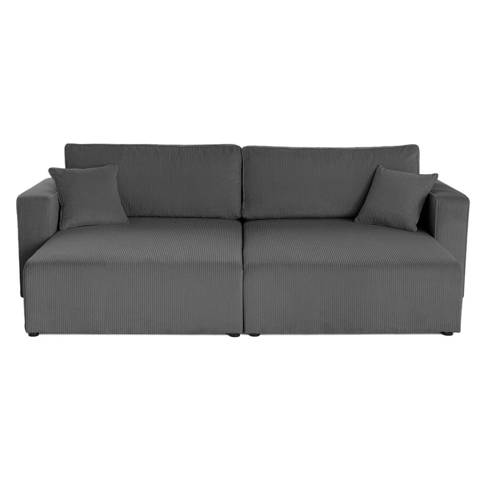 Canapé droit 4 places en  gris