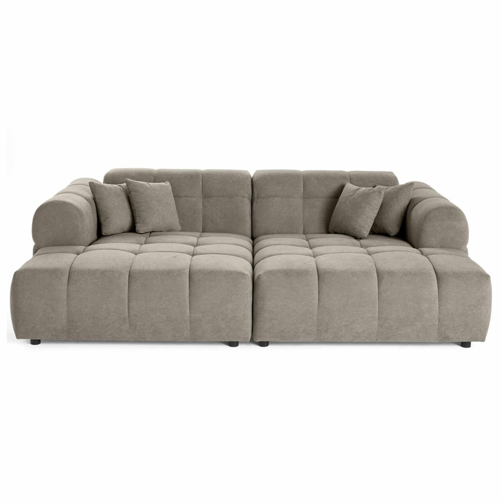 Canapé droit 4 places en  gris