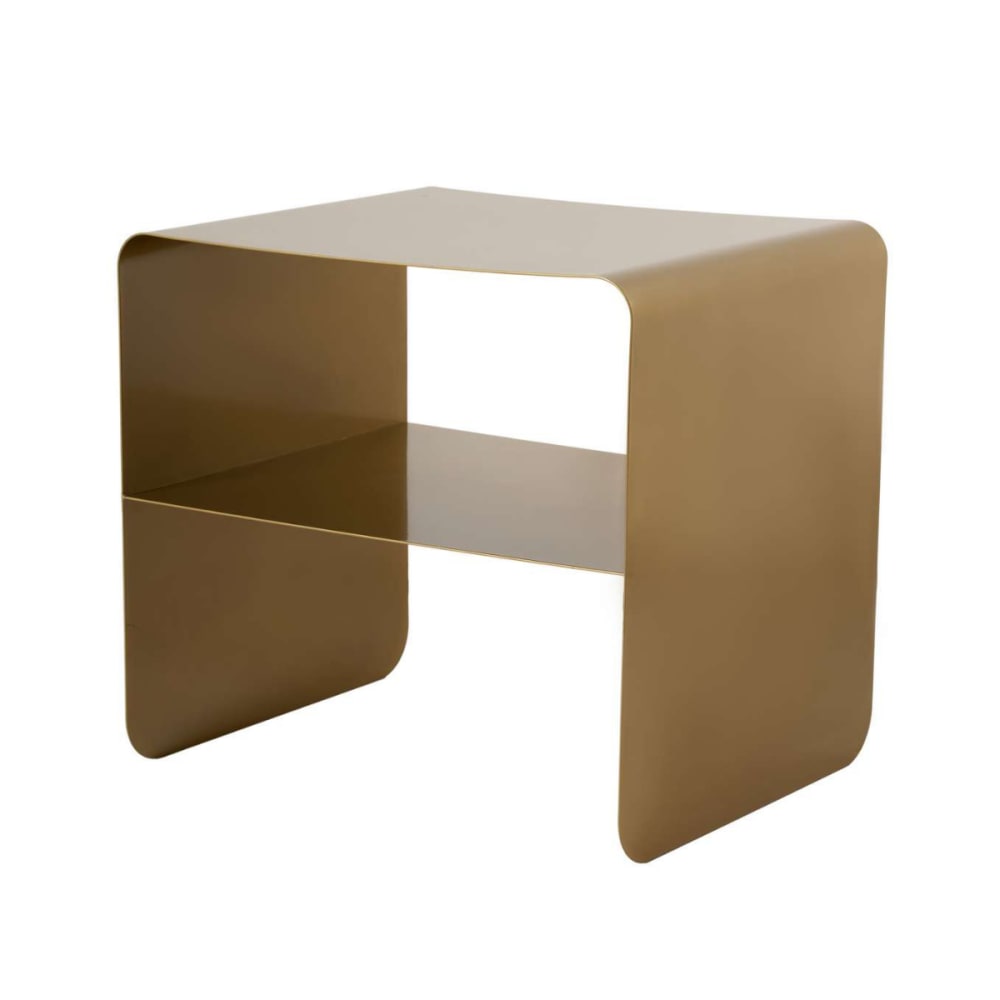 Bout de canapé 1 niche ouverte H56 cm - Doré