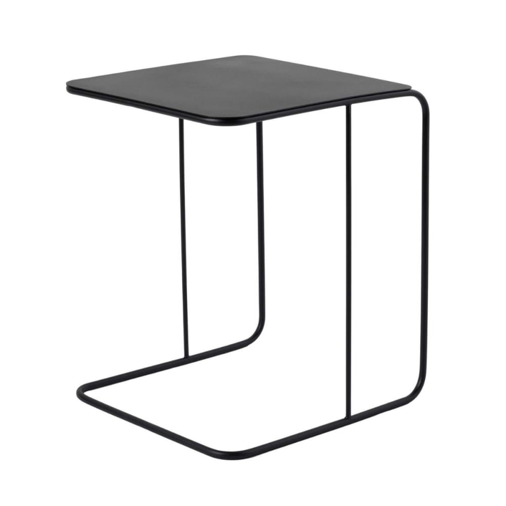 Calicosy Couchtisch mit Metallplatte H46 cm - Schwarz style modern Schwarz Metall