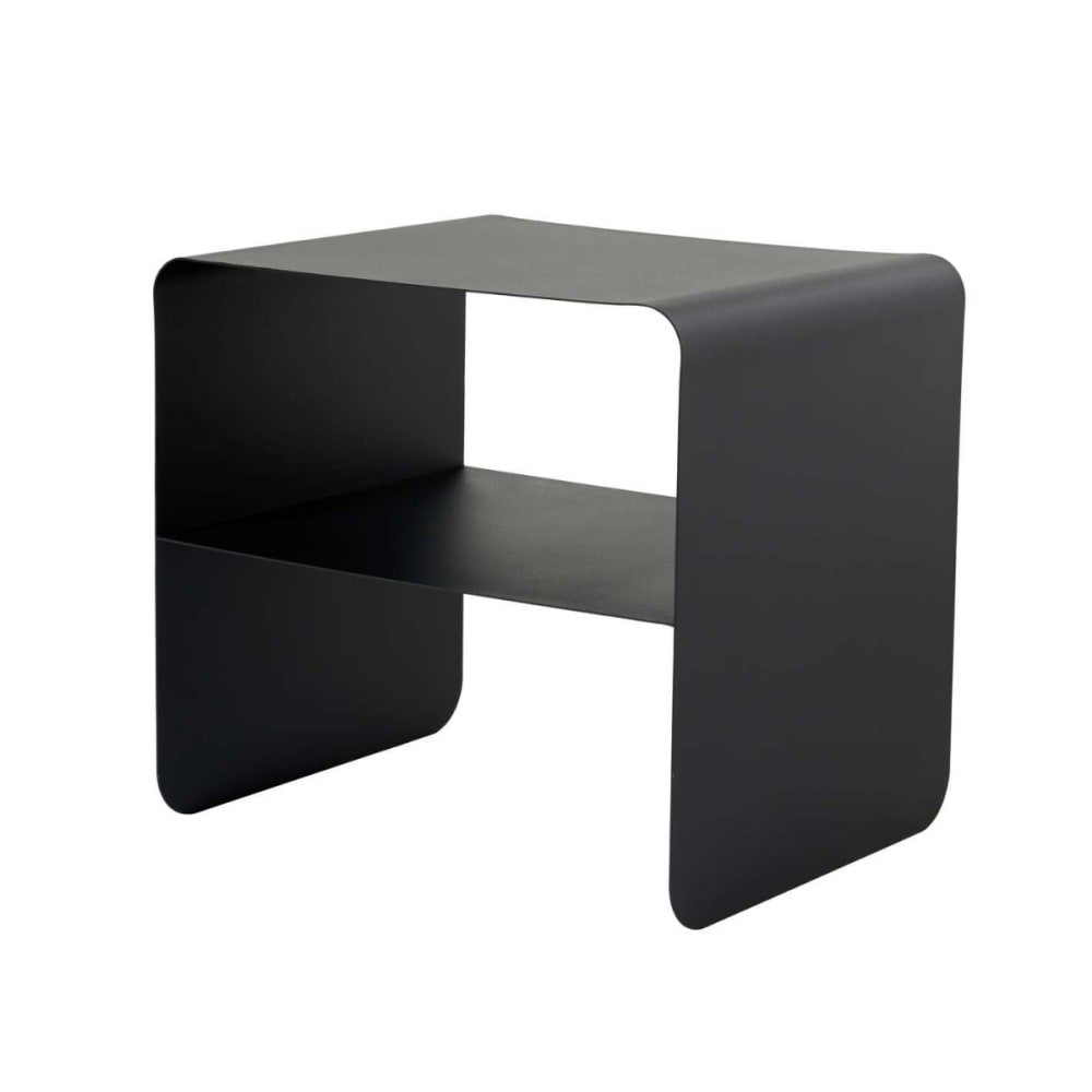 Bout de canapé 1 niche ouverte H56 cm - Noir