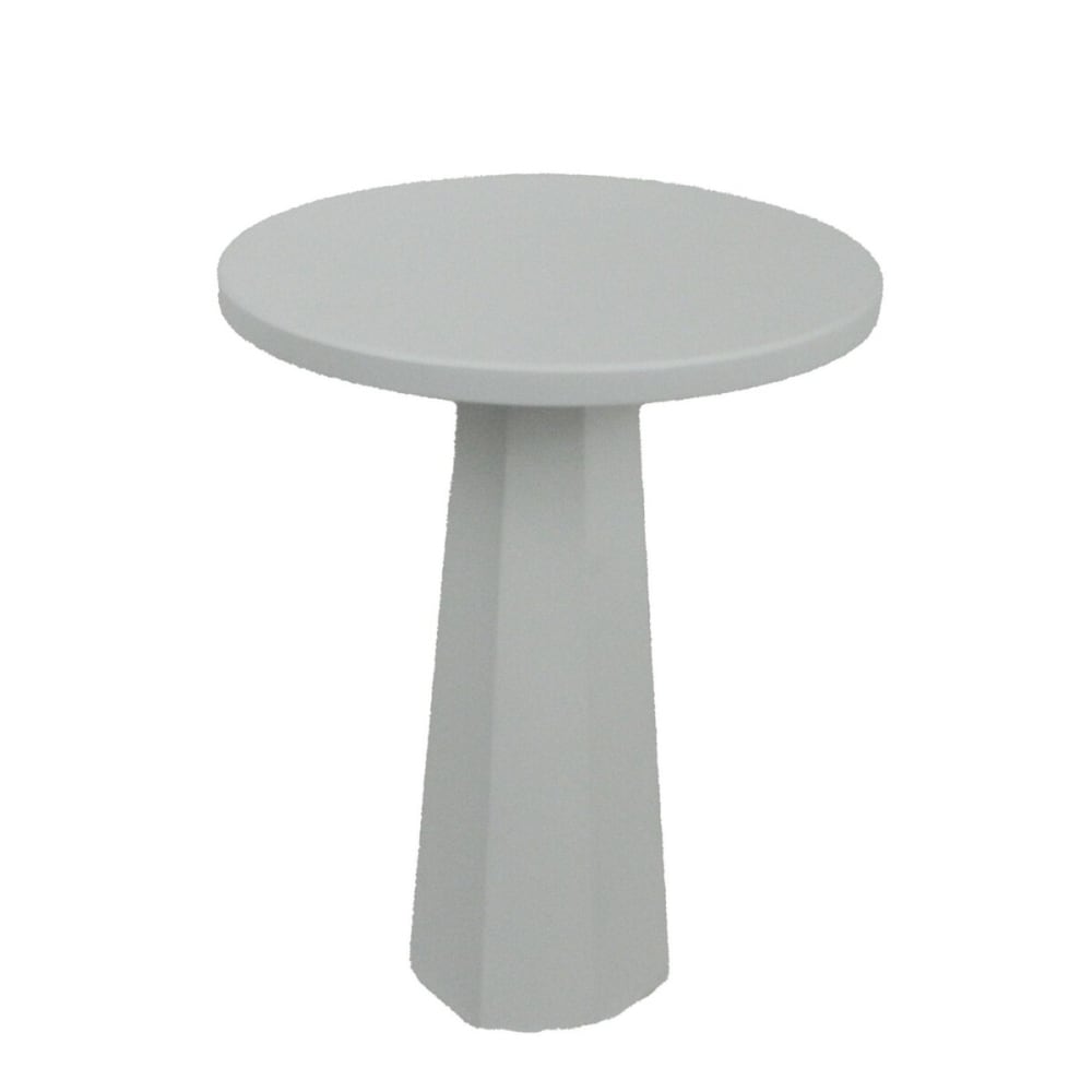 Table basse ronde avec pied large H47 cm - Blanc