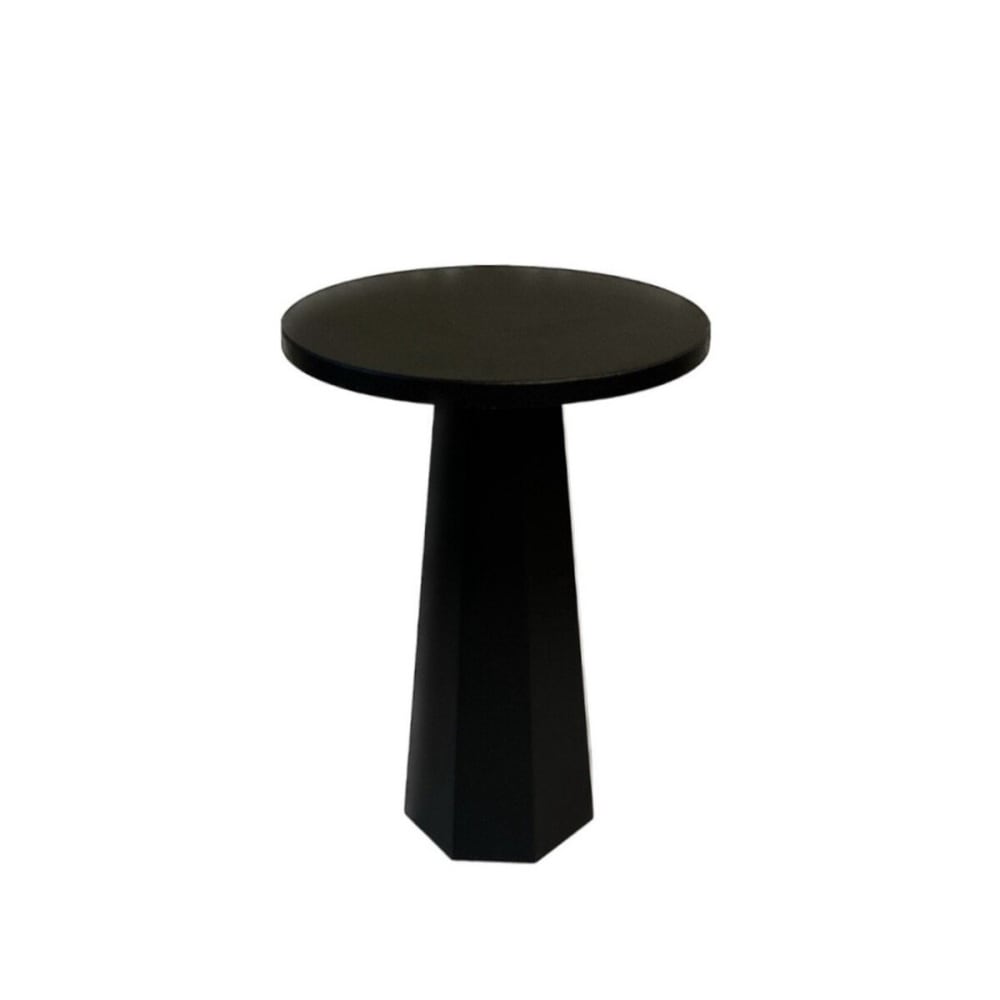 Table basse ronde avec pied large H47 cm - Noir