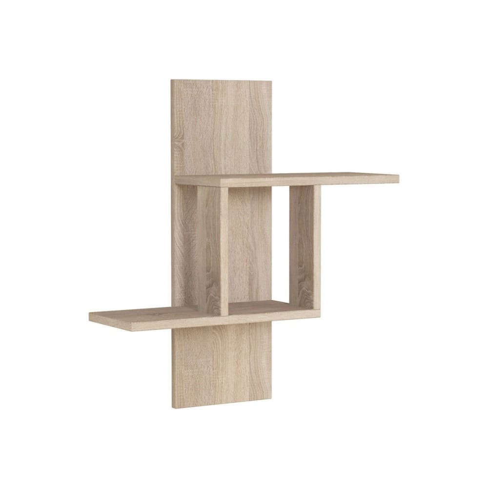 Etagère murale 2 tablettes H70 cm - Effet Chêne