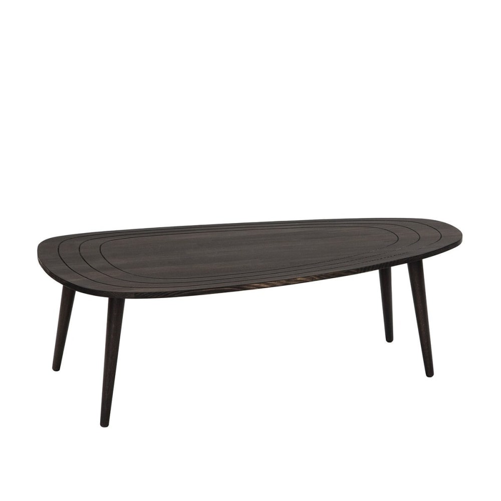 Table basse avec plateau aux bords arrondis L115 cm - Gris Anthracite