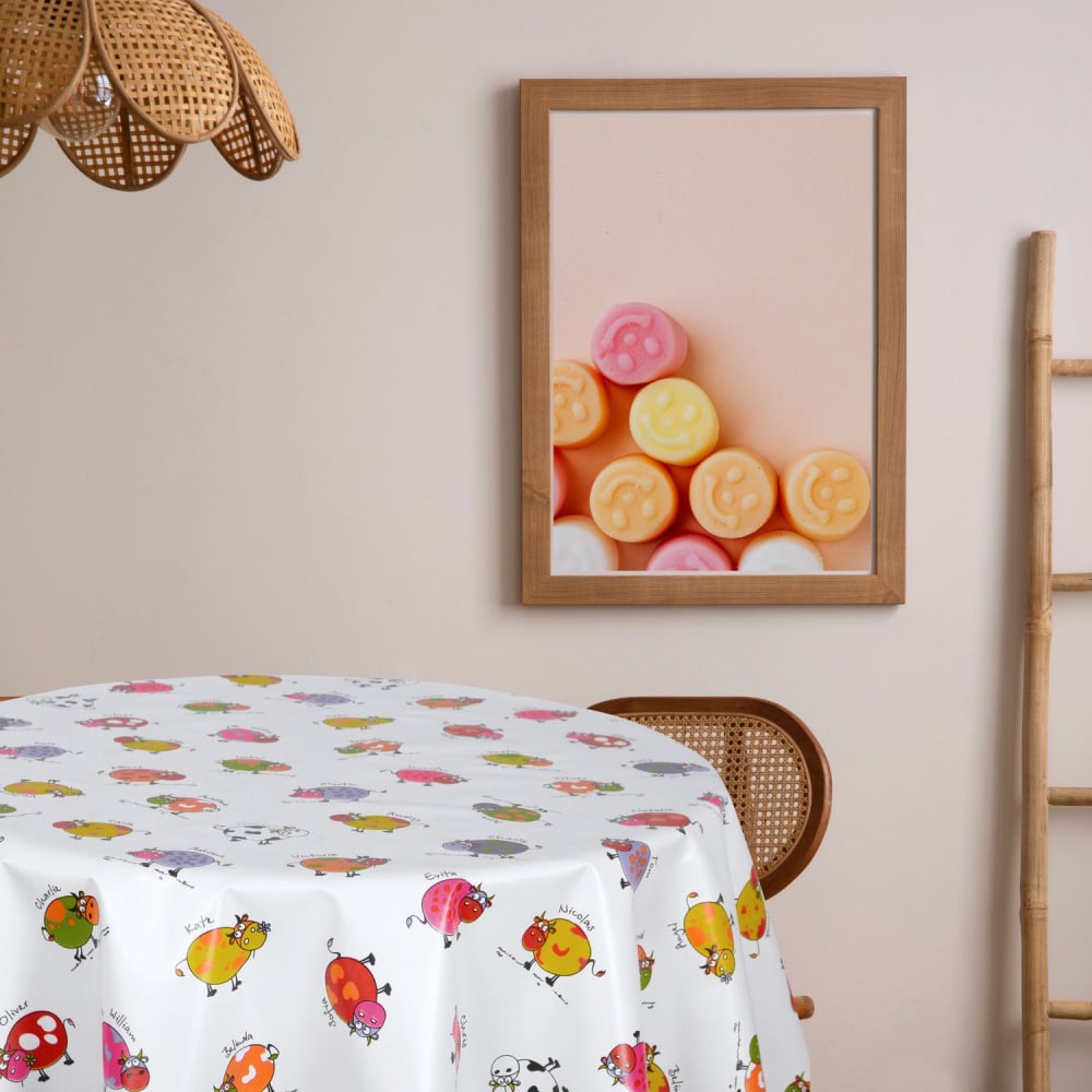 Nappe en toile cirée ronde diam. 135 cm