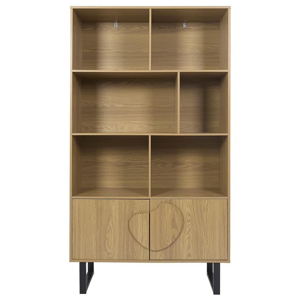 Bibliothèque 2 portes en bois marron