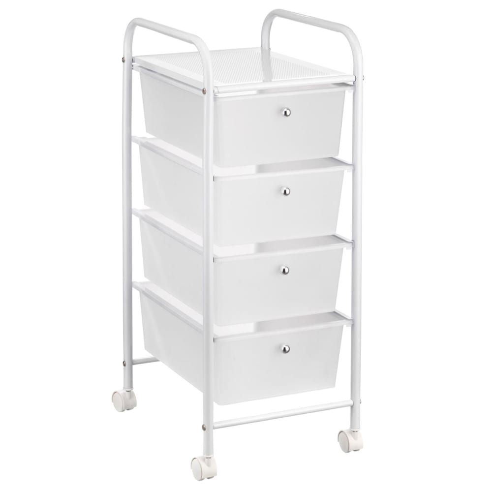 IDIMEX Badrollwagen mit 4 Schubladen, weiß style modern - Pvc - Polyvinlychlorid