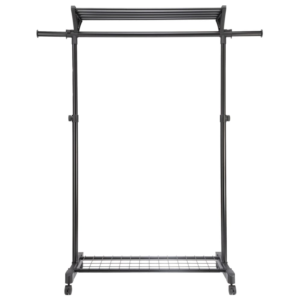 IDIMEX Garderobenwagen auf Rollen höhenverstellbar, schwarz style modern - Metall