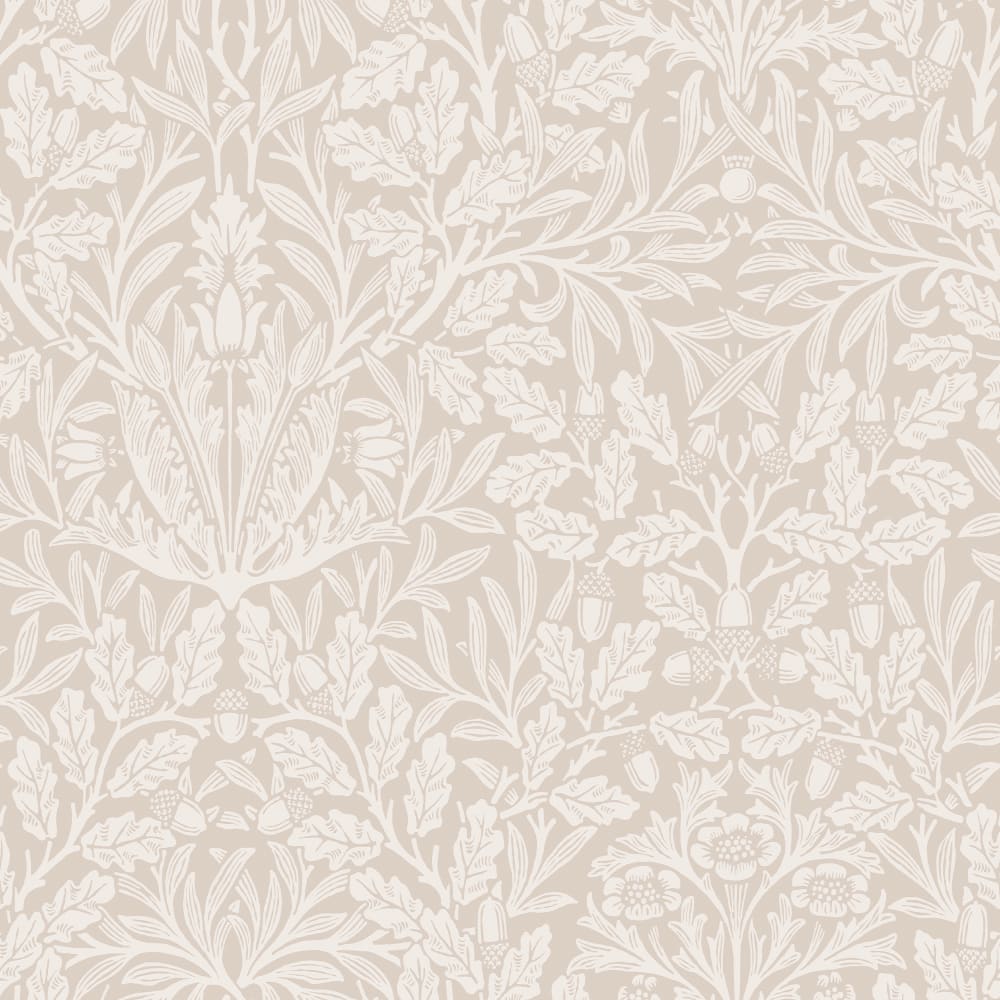 Papier peint beige feuille de chêne 1005x52cm — vue 3