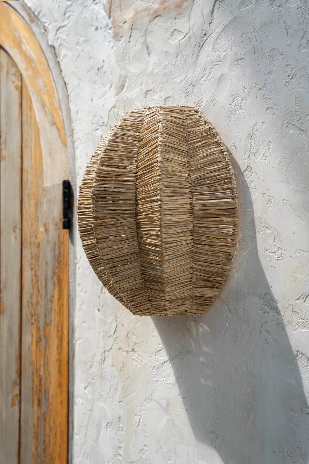 Bazar Bizar Wandleuchte aus raffia in braun, 30x15x40cm style seaside Beige Naturfasern