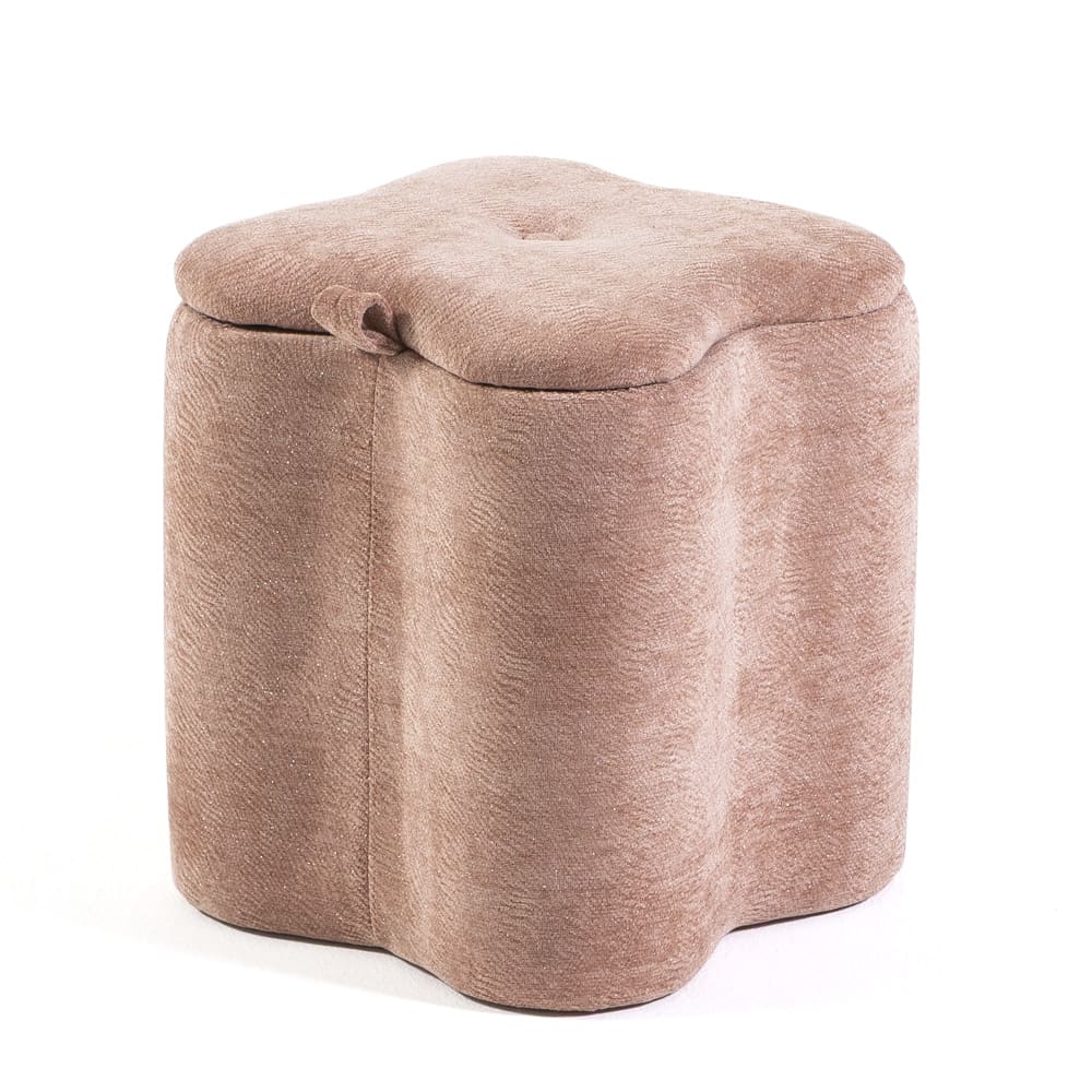 Pouf en velours pailleté