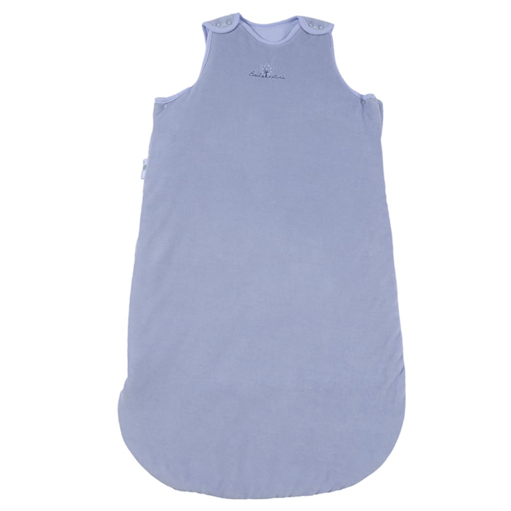 Eveil et Nature Winterschlafsack 70/90 cm 6-18 Monate TOG 2.5 Bio-Baumwolle style classic chic BLAU Öko-Tex Zertifikat BAUMWOLLE Baby