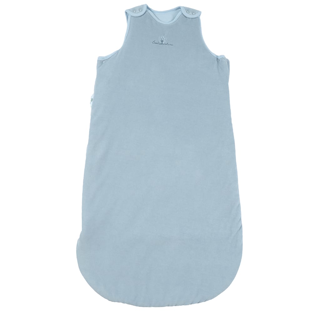 Eveil et Nature Winterschlafsack 70/90 cm 6-18 Monate TOG 2.5 Bio-Baumwolle style classic chic BLAU Öko-Tex Zertifikat BAUMWOLLE Baby