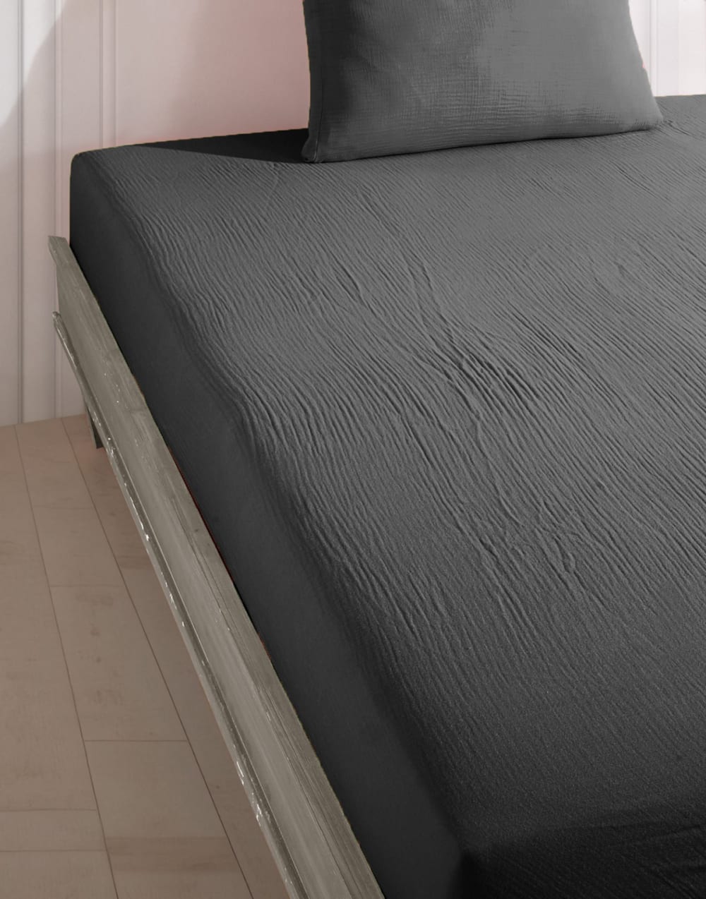 Drap housse 160x200 cm gaze de coton