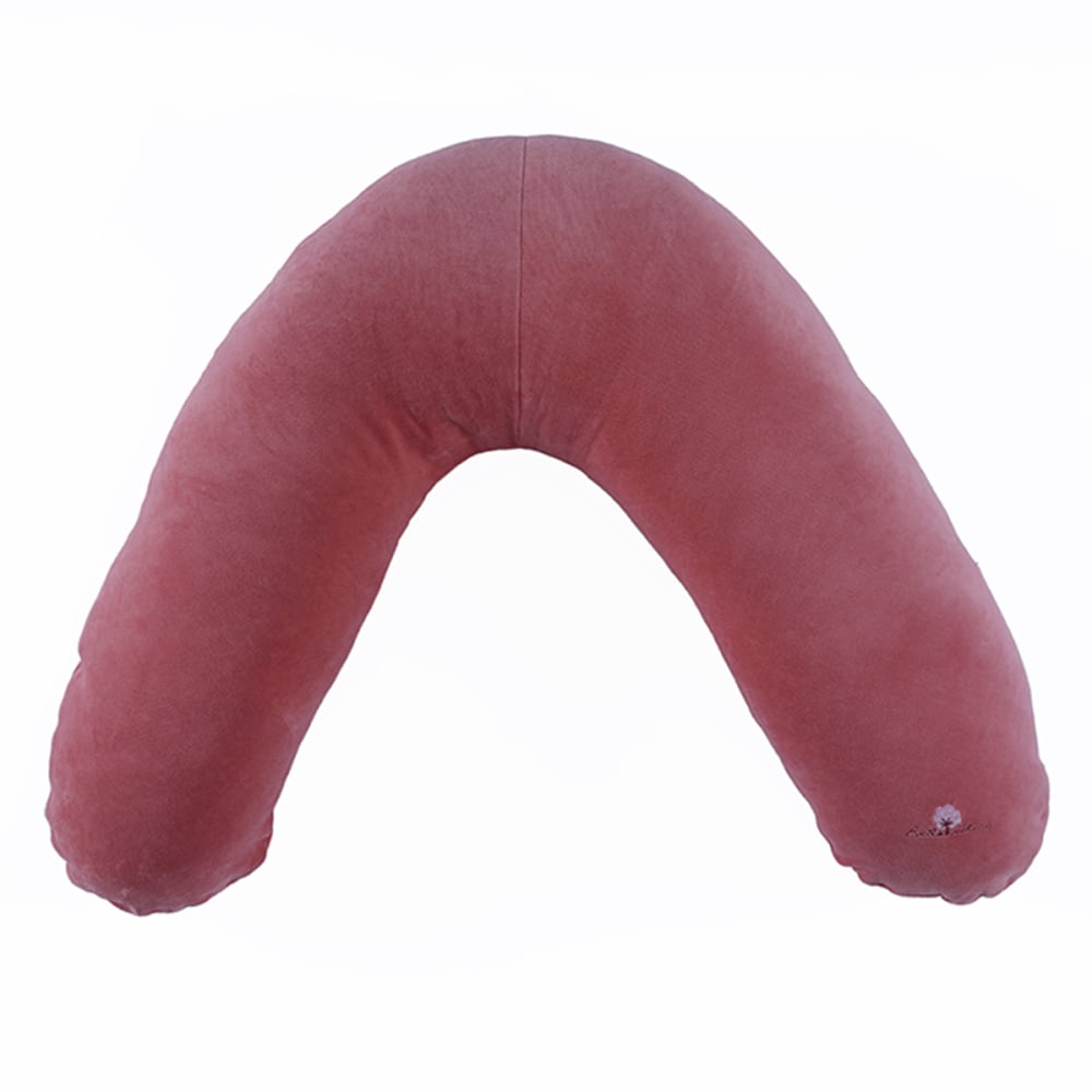 Coussin d'allaitement et de maternité 160 cm  Coton bio velours.